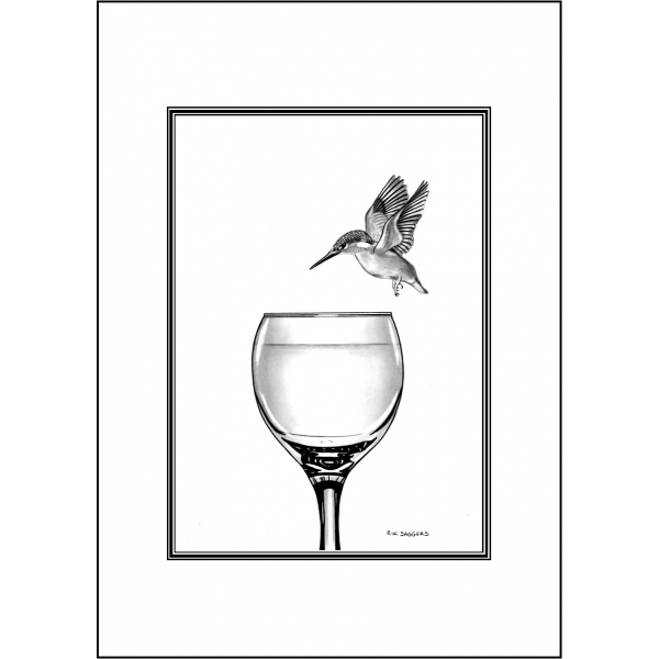 Elegant Kingfisher greeting card