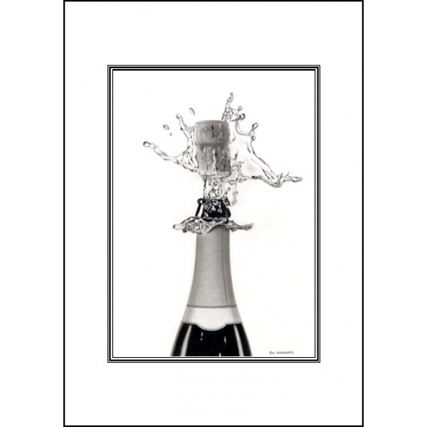 Champagne bottle card