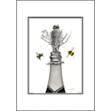 Champagne bee card Champagne bee card