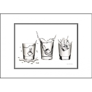 Triple glass card Triple glass card