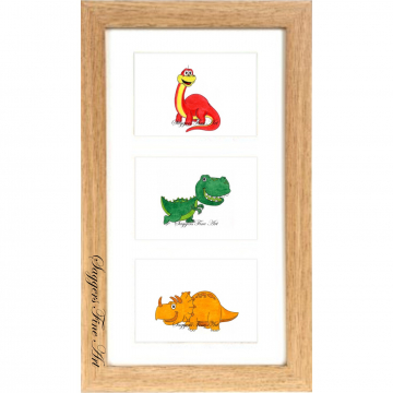 Dino framed triple print