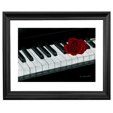 Pastel Piano Drawing by Rik Saggers