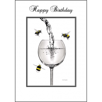Bumble Bee Birthday card - Code 001