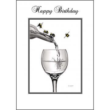 Bumble Bee Birthday card - Code 002