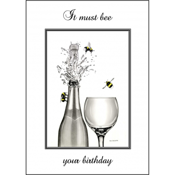 Bumble Bee Birthday card - Code 011
