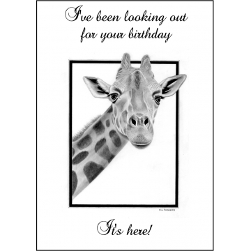 Funny Giraffe Birthday card - Code 014
