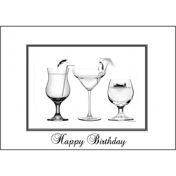 Elegant Penguin birthday card - Code 049