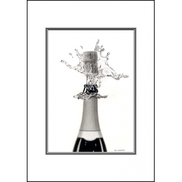 Champagne bottle card - Code A48