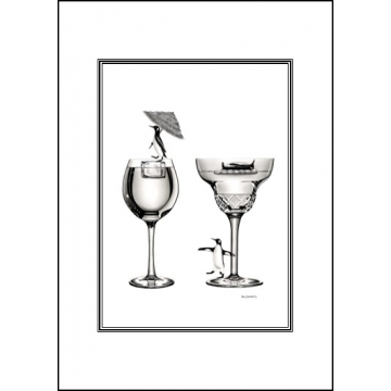 Penguins on holiday card - Code A42