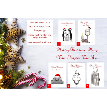 Personalised Christmas Cards Selection Pack 5
