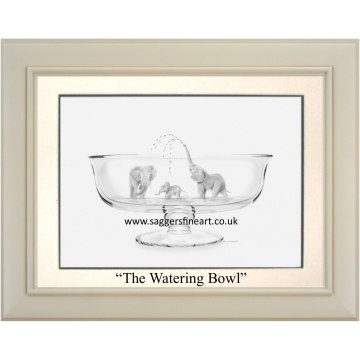The Watering Bowl - Original Drawing - SOLD
