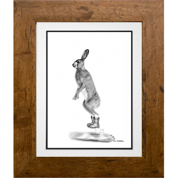 Muddy Puddles - Henry the Hare - A4 Print