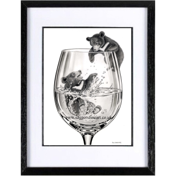 It's Playtime - Moon Bears - Original - Sold