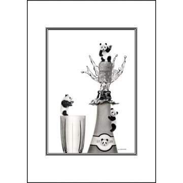 Champagne panda card - Code A40