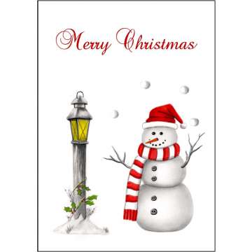 Snowman Christmas Card - design 3
